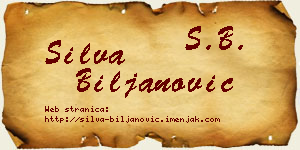 Silva Biljanović vizit kartica